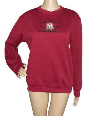 West Virginia The Rhododendron State sweatshirt Womens Small Burgundy EST 1863